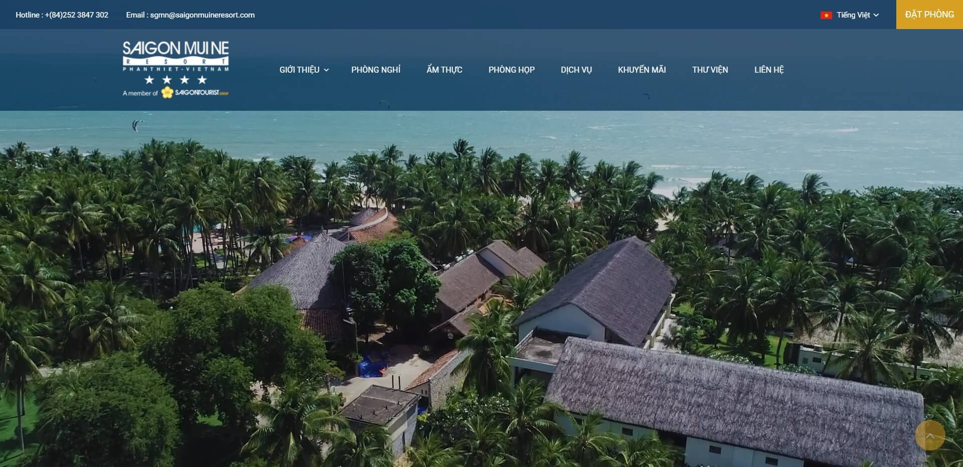 Mẫu thiết kế website Resort Saigon MuiNe