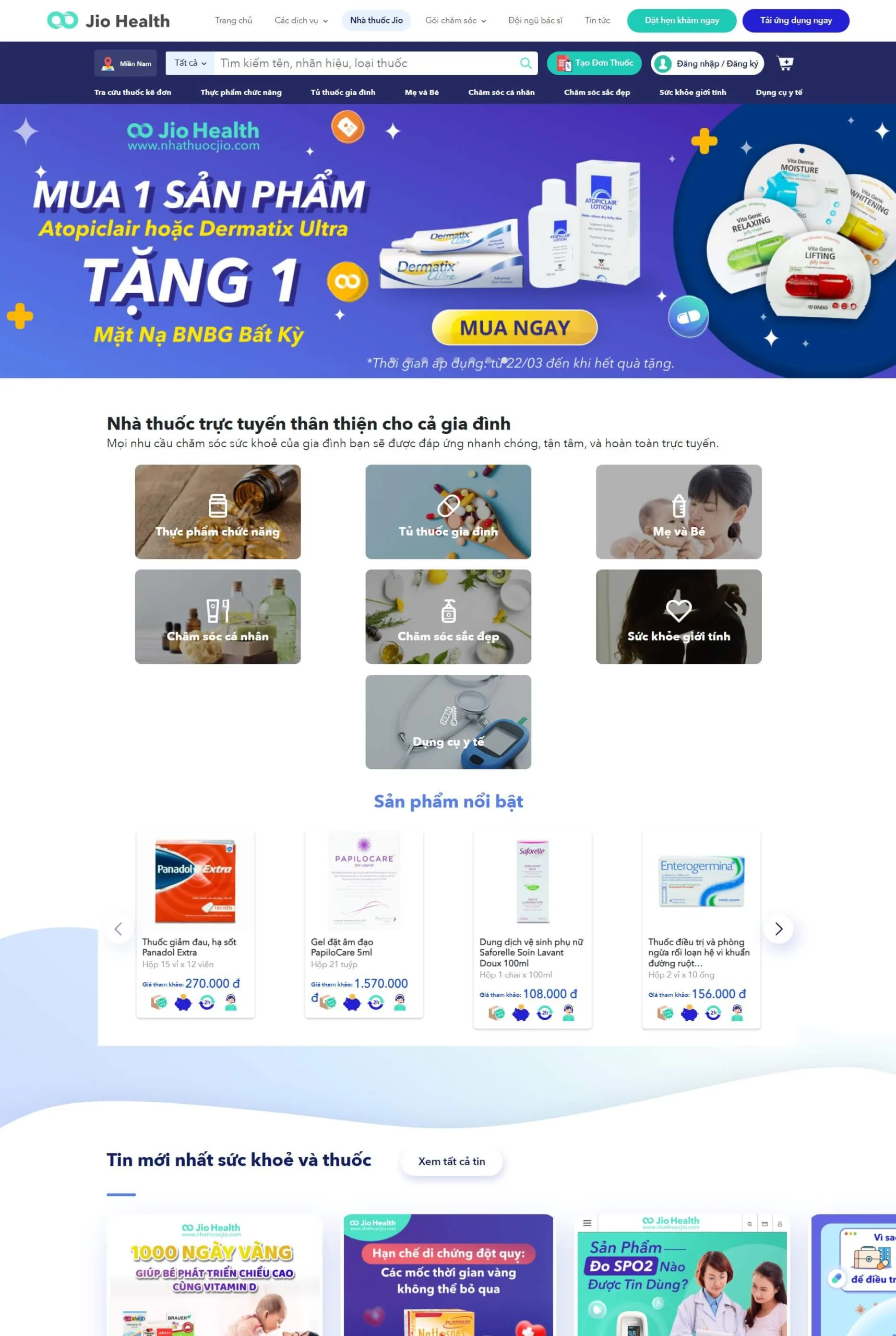 Mẫu thiết kế website Pharma-Jio Health