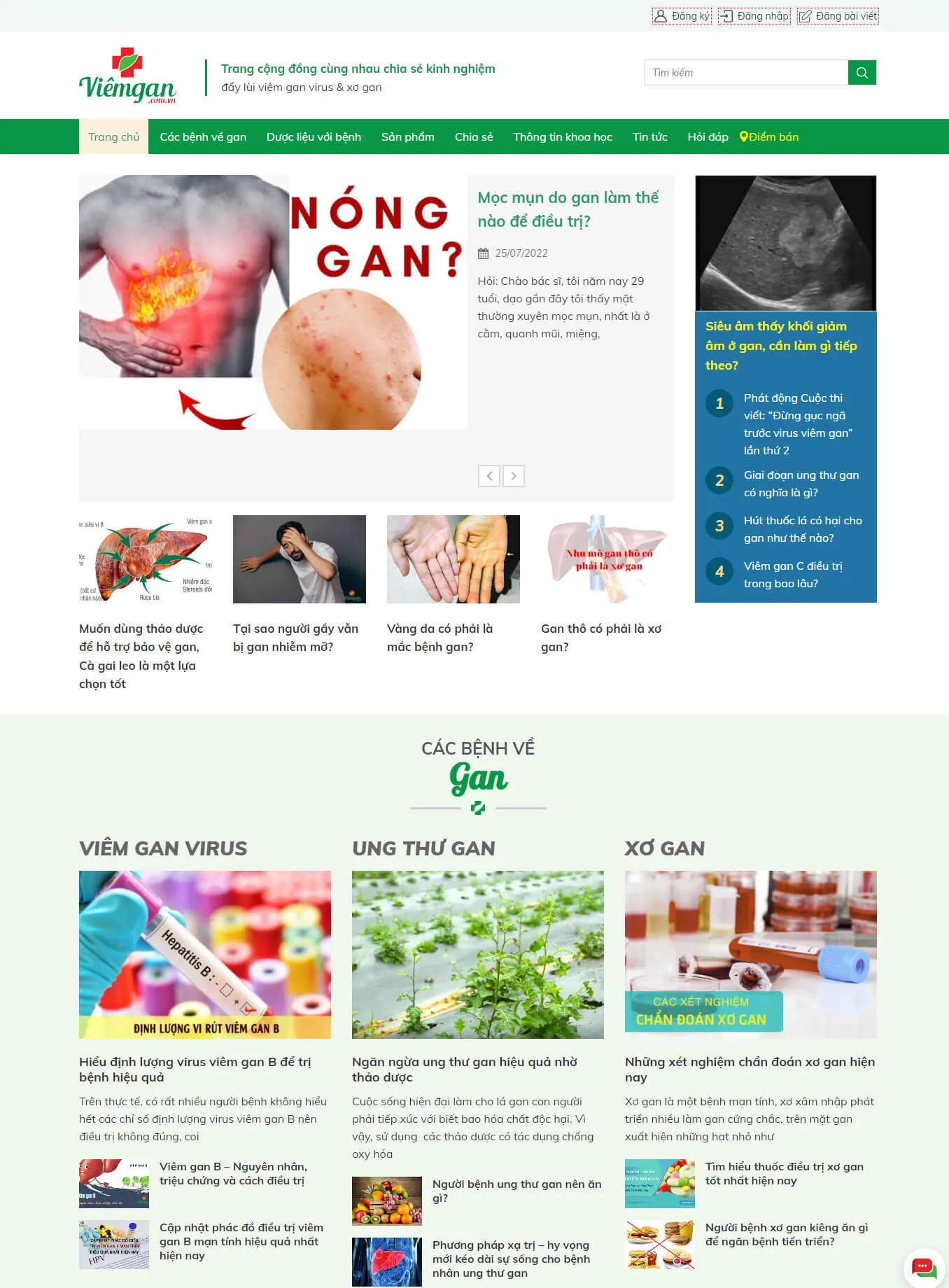 Website cho bệnh gan viemgan.com.vn