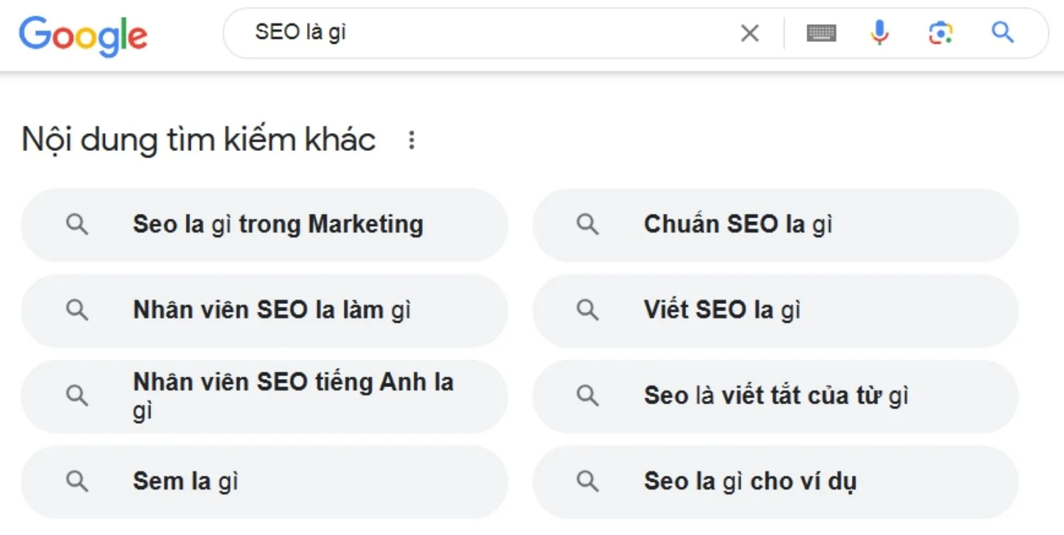 Kết quả tìm kiếm từ khóa hạt giống trên Google Search