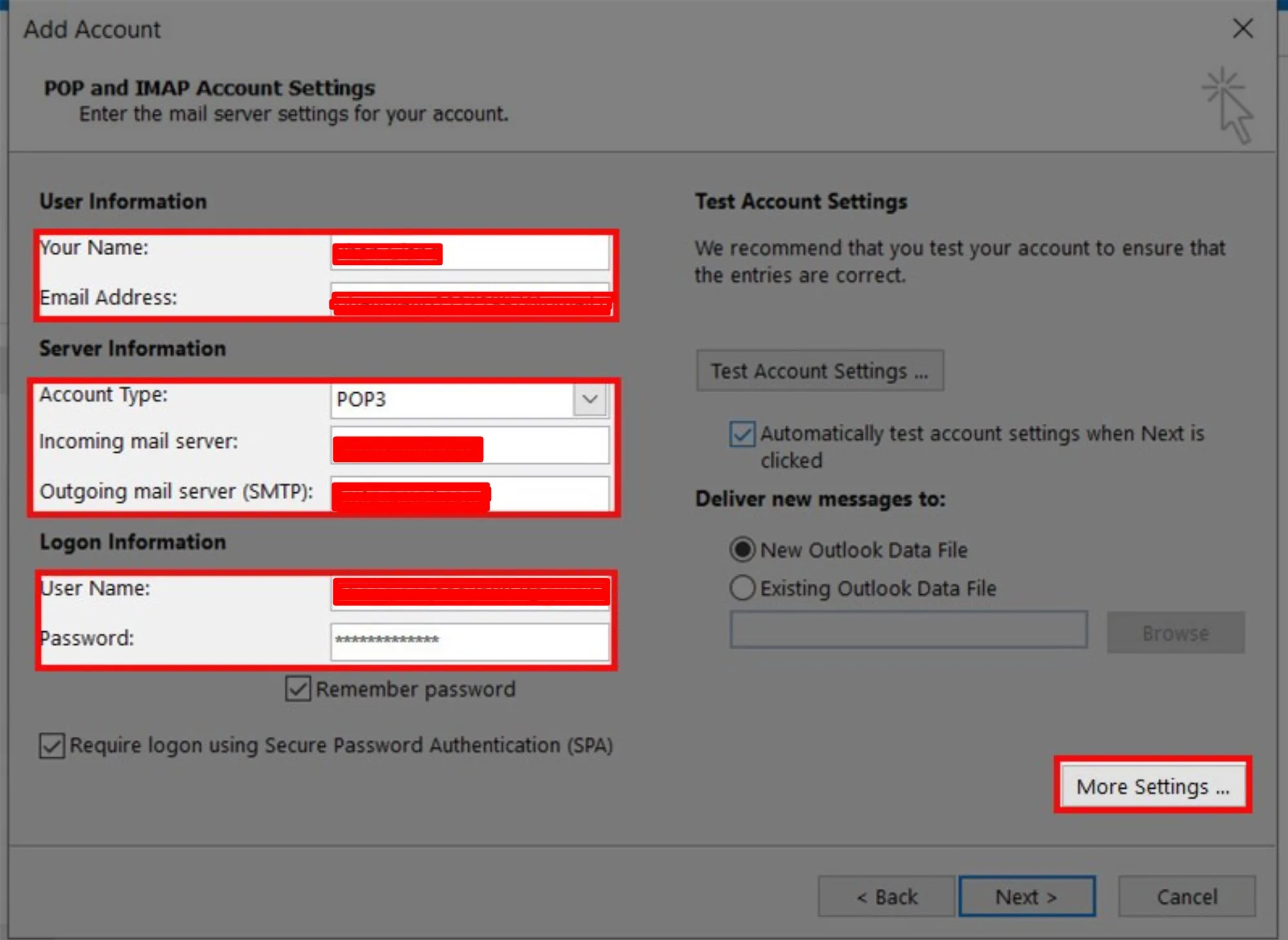 Cách cài đặt email trên Outlook 2016 đơn giản, nhanh chóng POP and IMAP